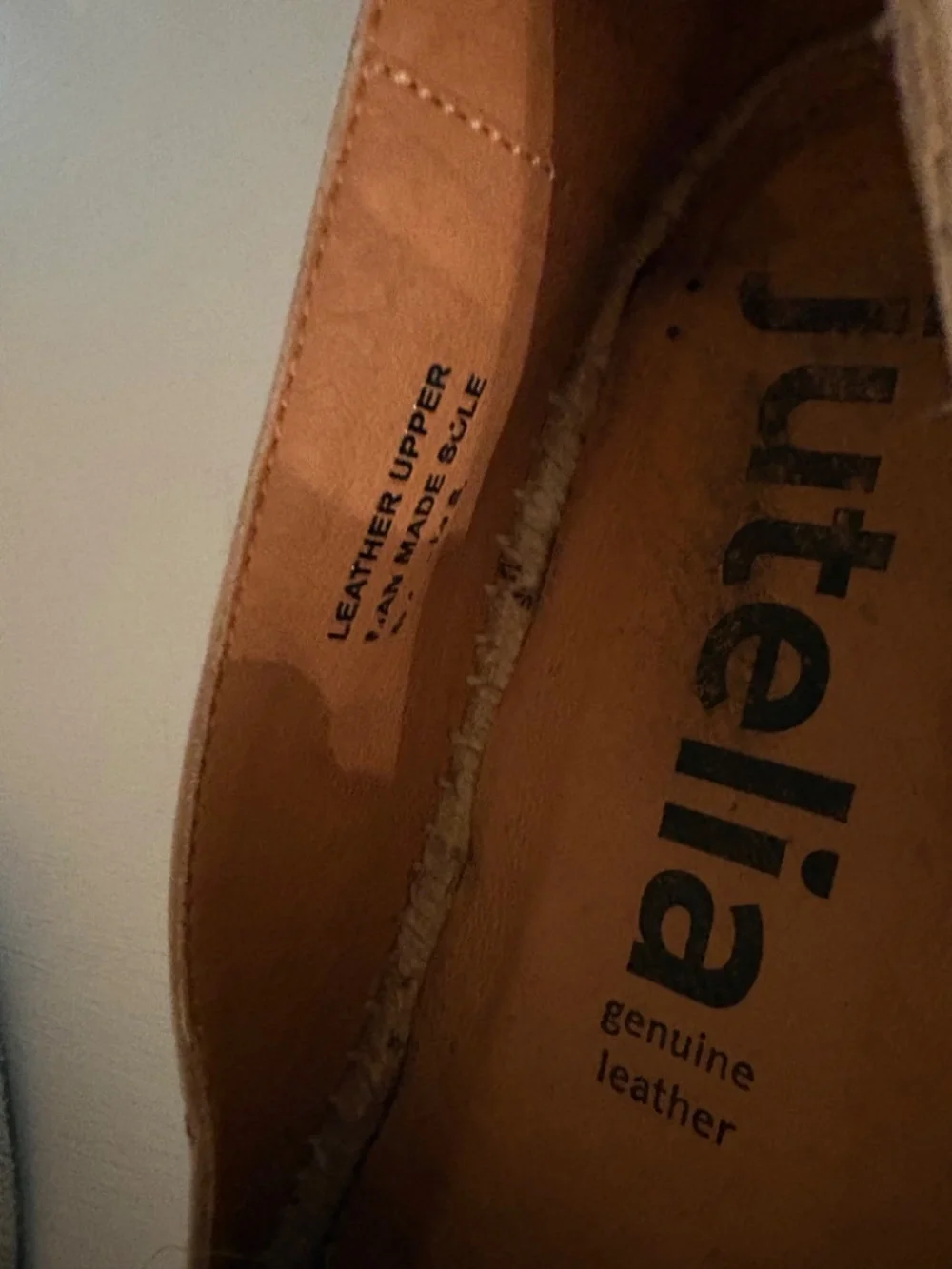 Leather espadrille